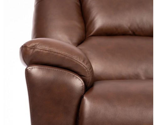 Plush Tavern Brown Perfect Match Power Gliding Recliner with Power Headrest & Lumbar