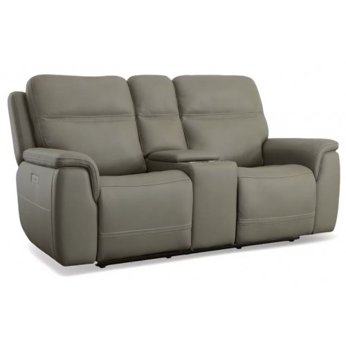 Sawyer Power Reclining Loveseat with Console and Power Headrests and Lumbar Taupe