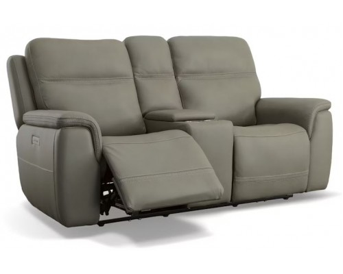 Sawyer Power Reclining Loveseat with Console and Power Headrests and Lumbar Taupe