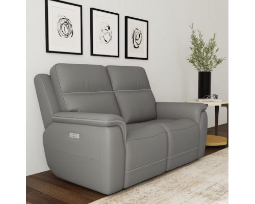Sawyer Power Reclining Loveseat with Power Headrests and Lumbar Taupe