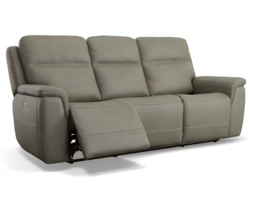 Sawyer Power Reclining Sofa with Power Headrests and Lumbar Taupe